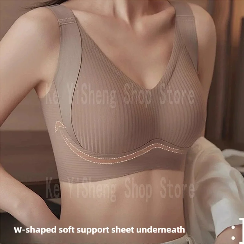 Non-trace body underwear women's bra anti-sag large size adjustment breast women big breasts small