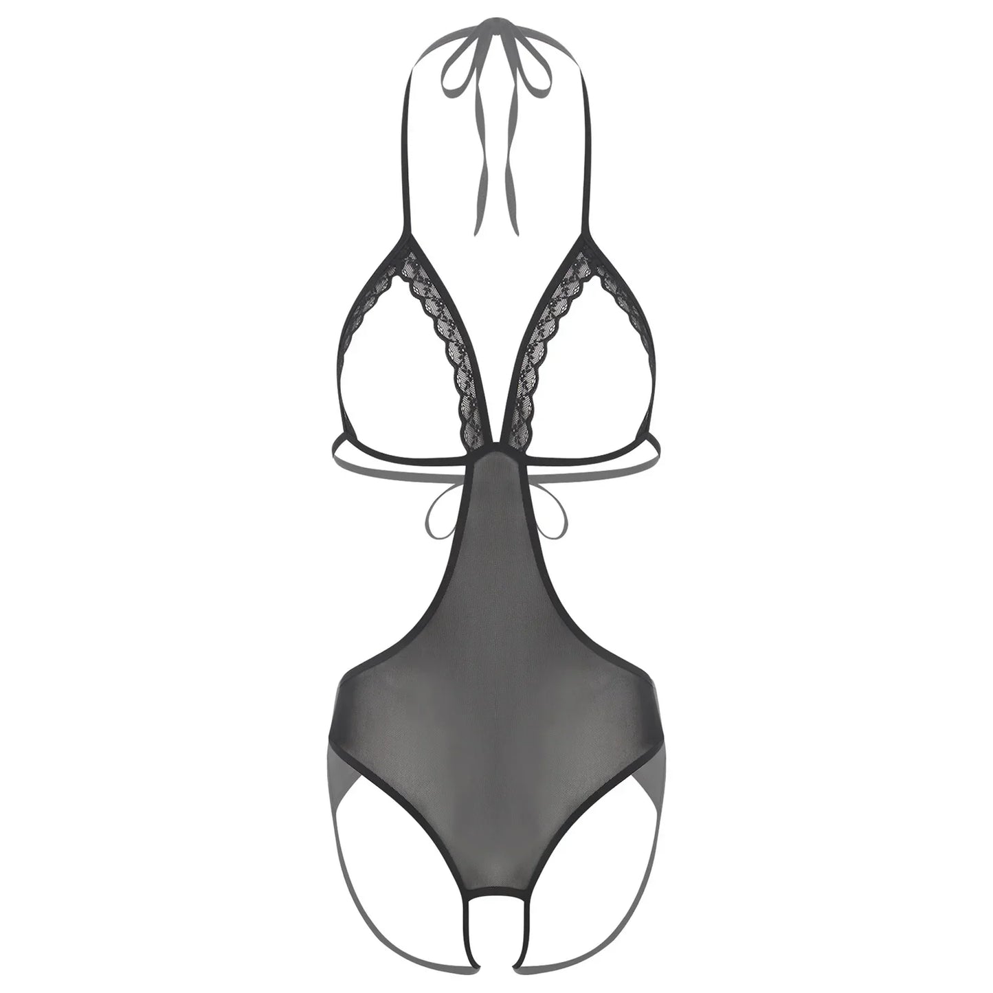 Adult Women Sheer Mesh Teddies Breast Hollow Out Opening Butt Flaunting Bodysuits Leotard for Exotic Dating Role Play Nightwear