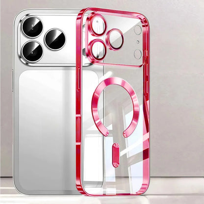 Luxury For Magsafe Magnetic Plating Phone Case For iPhone 17 Air Pro Max 17Pro Bumper Case For iPhone17 Pro Max Clear Back Cover