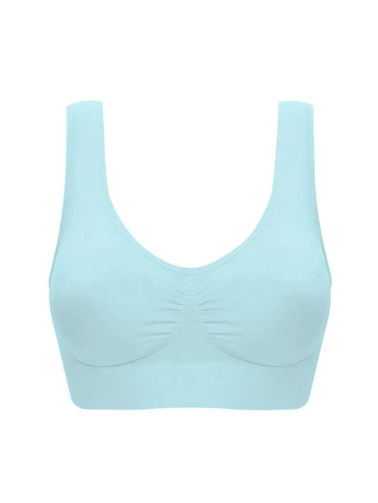Sexy women push up  BREAST   bra big size backless  bras plus size wireless brassiere breathable seamless bra 1pcs wfws01