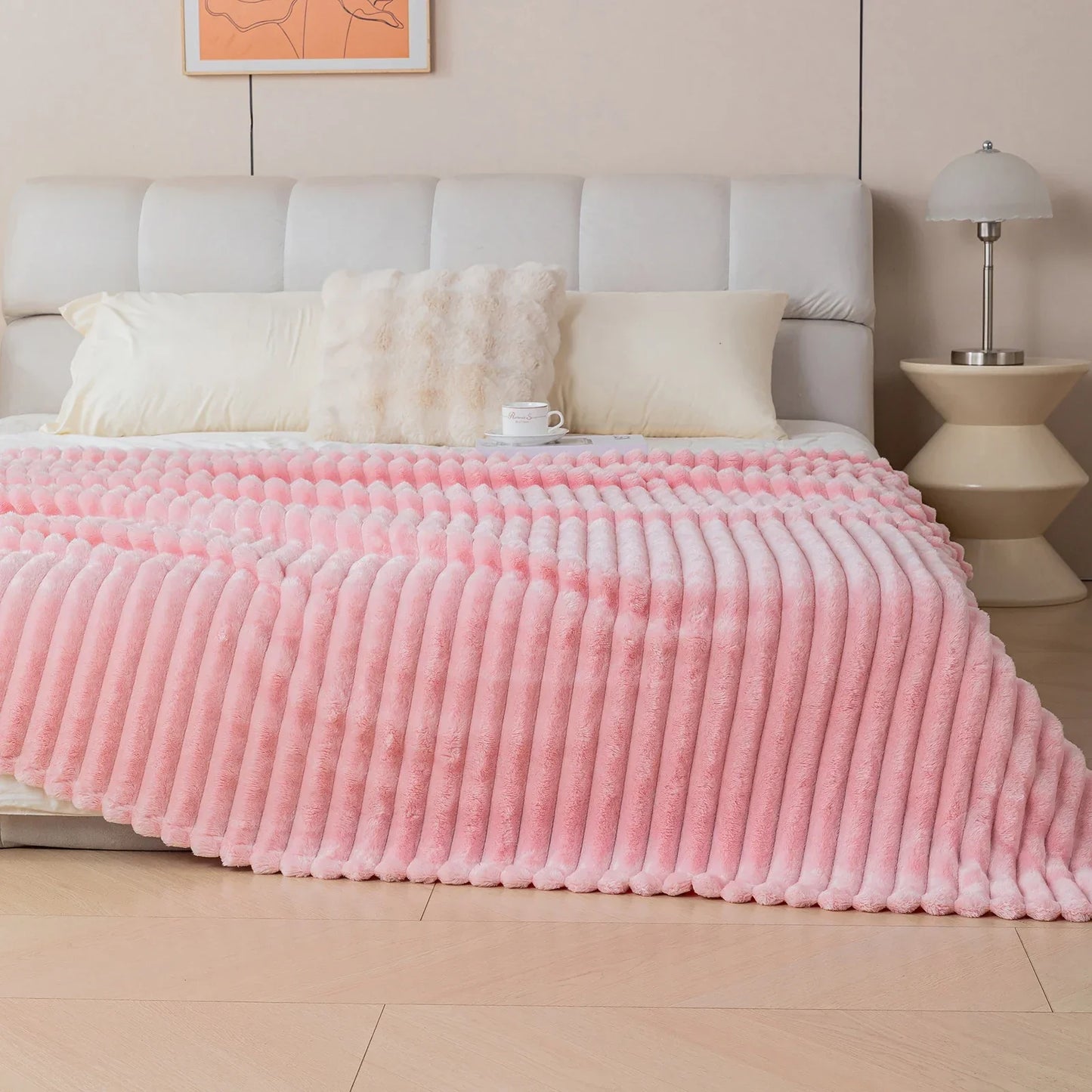 1pc flannel blanket - soft, comfortable, warm nap blanket, Christmas exquisite gift blanket, available in multiple colors