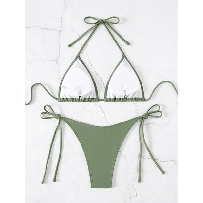 7 Colors Halter Brazilian Bikini Women Swimwear Female Swimsuit Two-pieces Bikini set Padded Bather Bathing Suit Swim Lady V3536