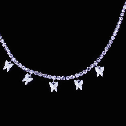 Butterfly Nipple Chain Non Piercing Body Jewellry Ring Rhinestone Sexy Bra Bikini Rave Chest Chain Accesorries Necklace Handmade