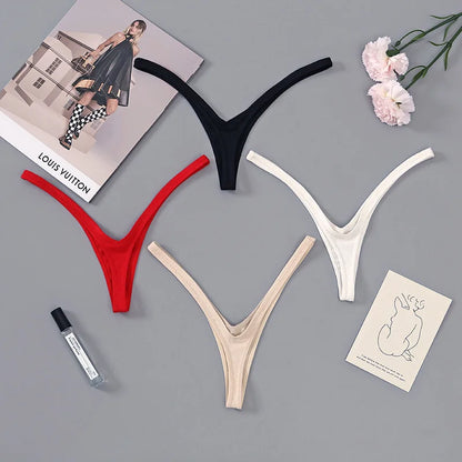Women New Style Women Secret Clothes Deep V Thong Breathable Sexy Low Waist Brazilian Underwear Soft Thin Straps Women's Panties