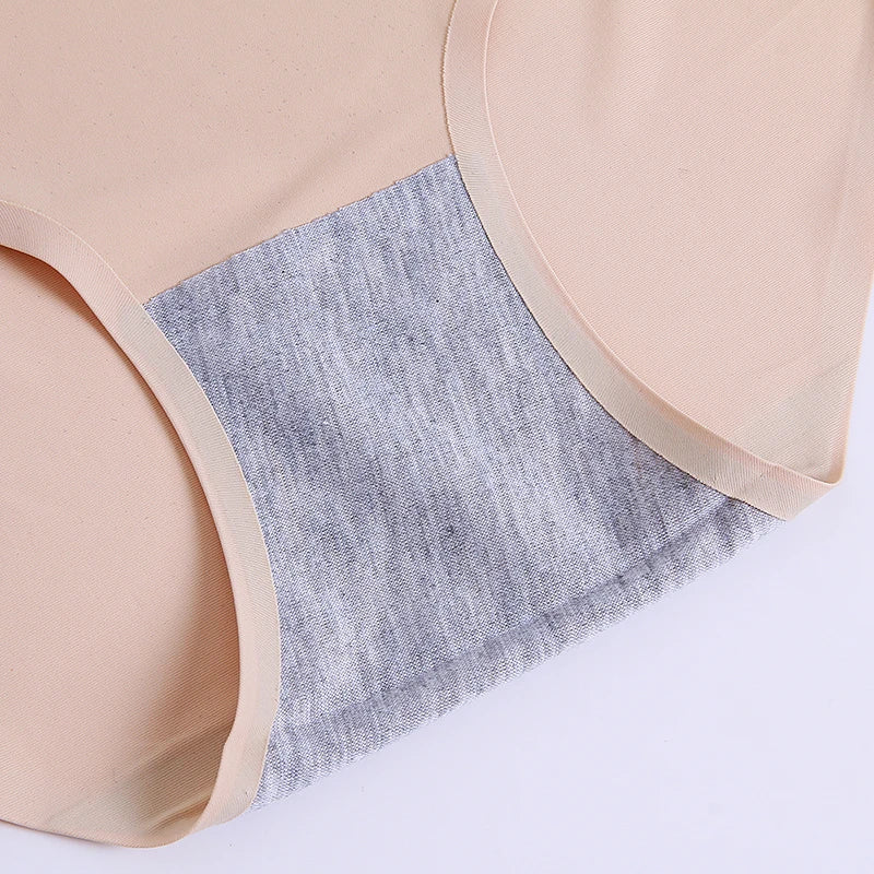 BZEL 6PCS/Set Women's Panties Seamless Female Underwear Plus Size Cozy Briefs Breathable Silk Satin Lingerie Hot Sale Underpants