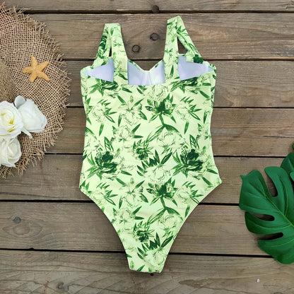 Ashgaily New One Piece Swimsuit Sexy Cartoon Printed Swimwear Women Bathing Suit Beach Backless Monokini Swimsuit Female