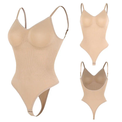 Womens Backless Bodysuits Seamless Sexy Shapewear Thong Butt Lifter Body Shaper Tummy Control Corset Slimming Camisole Tops