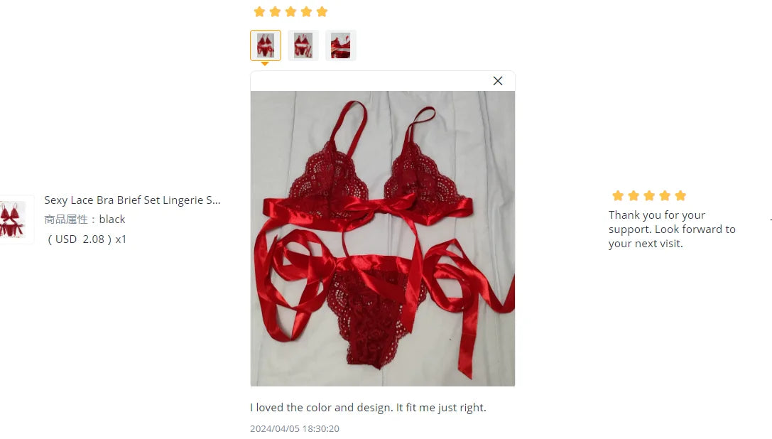 Sexy Lace Bra Brief Set Lingerie Set Women Underwear Transparent Bra Panties Sets Female Red Ultra-thin Unlined Underwear Set