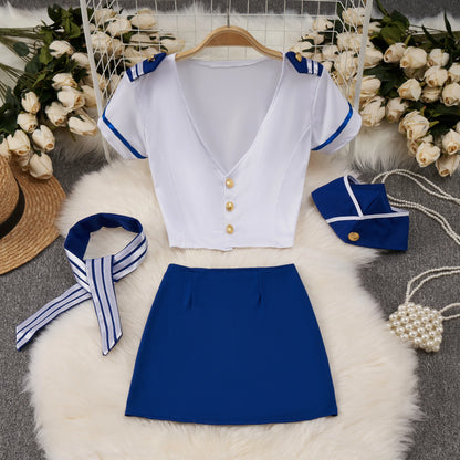 Sexy Lace Gauze Patchwork Strap Bodysuit Hollow Sleeveless Slim backless Women Erotic Lingerie Hotsweet Bow Night Maid Cosplay