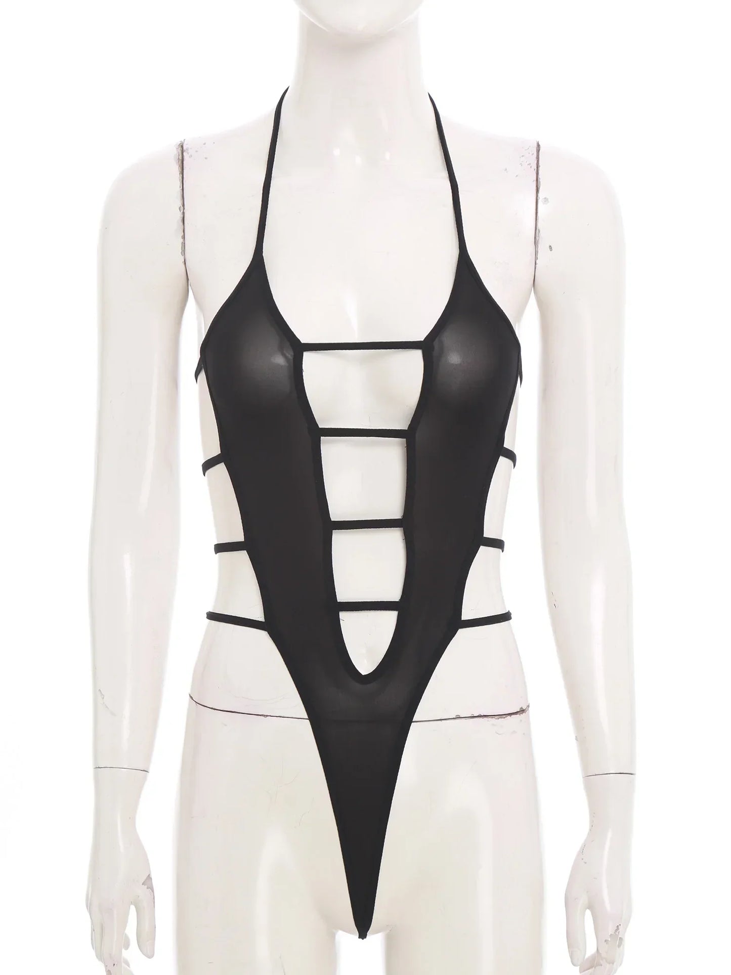 Adult Women Sheer Mesh Teddies Breast Hollow Out Opening Butt Flaunting Bodysuits Leotard for Exotic Dating Role Play Nightwear