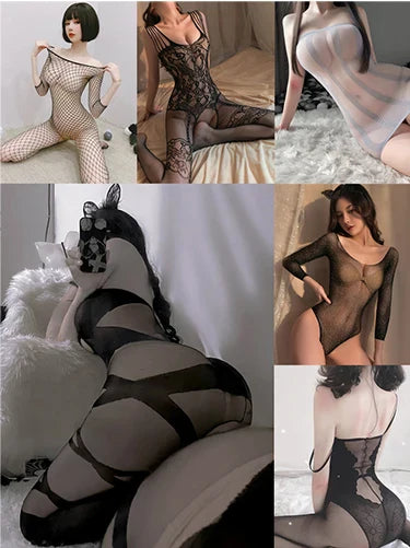 Bandage Sexy Lingerie Open Anal Bodysuit Women Corset Push Up Bra Body Femme Bondage Crotchless Teddy Underwear Erotic Costumes