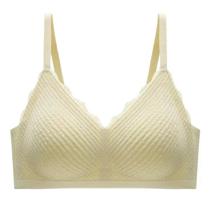 New Top Lace Seamless Women's Underwear Small Chest Gathered Non-slip No Steel Ring Sexy Sling Beautiful Back Bra Thin Section