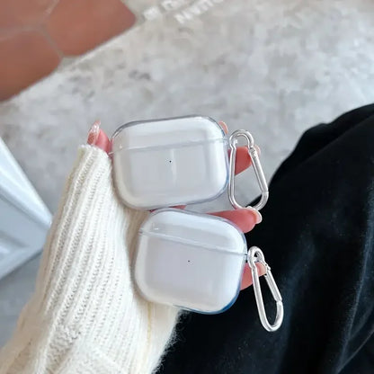 Soft Clear TPU Earphone Case For Airpods Pro Clear With Hook Airpods 4 Shockproof Transparent Cover For Airpods 1 2 3  Shell Cas