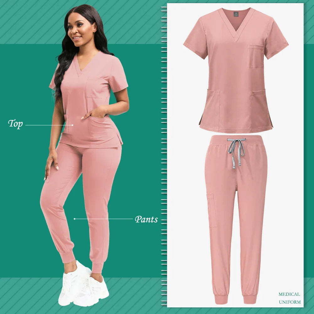 Scrubs Women Beauty SPA Uniform Pet Clinic Store Veterinary Dentistry Work Clothes Set High-quality Medical Nurse Uniform Unisex