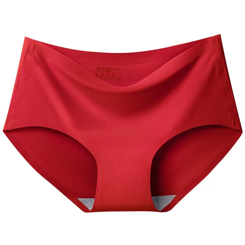 BZEL 6PCS/Set Women's Panties Seamless Female Underwear Plus Size Cozy Briefs Breathable Silk Satin Lingerie Hot Sale Underpants