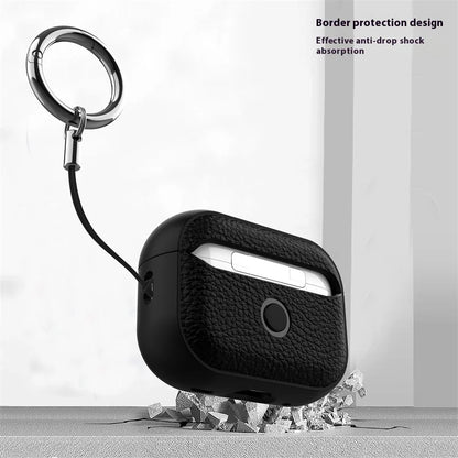 2025 Capa For AirPods Pro 3 Case Soft TPU Leather Design Protective Cover For AirPods 4 3 2 1 Pro 2 Pro2 Pro3 Cases With Lanyard