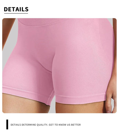 Women's summer shorts low waist seamless shorts gym shorts yoga shorts running shorts and high stretch cycling training shorts