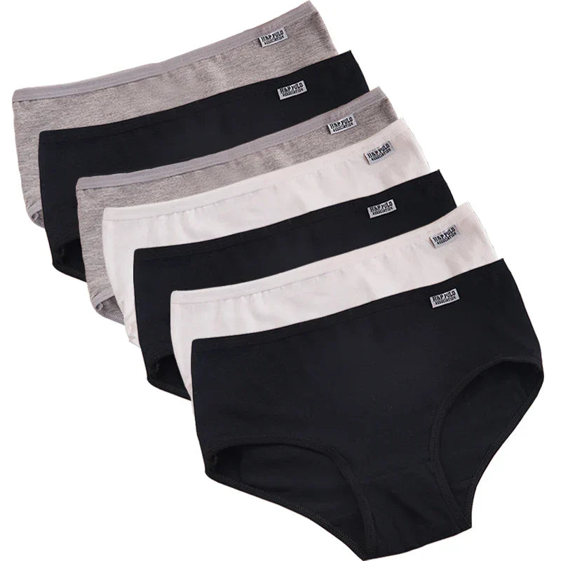 7Pcs Panties for Women Cotton Underwear Plus Size Sexy Briefs Girls Breathable Soft Lingerie Female Cute Solid Color Underpants