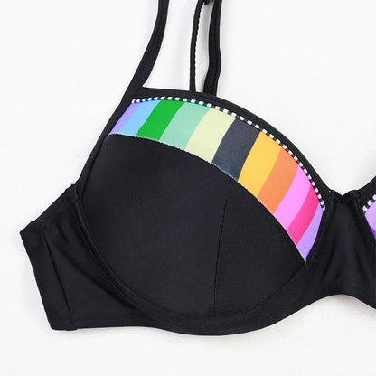 2024 New Women Swimsuit Sexy Women High Waist Bikini Swimwear Female Two Piece Beachwear Printed Bikinis Set Bathing Suit