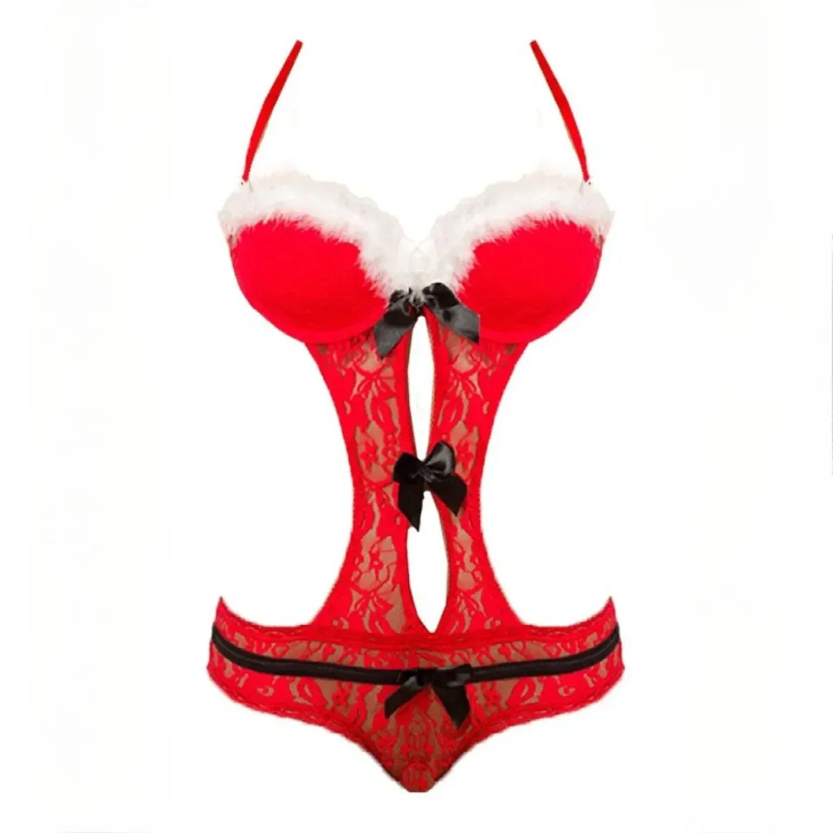 Christmas Party Costume Sexy Lingerie Bra Skirt Suit Lace Sexy Sleepwear Women Sexy Red Lingerie Santa Cosplay Erotic Costumes