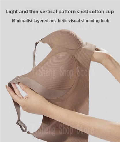 Non-trace body underwear women's bra anti-sag large size adjustment breast women big breasts small