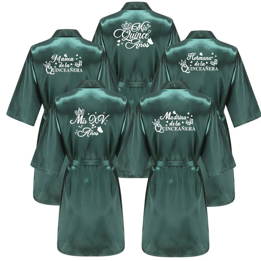 Mis XV Bathrobes Princess Sweet 15 Years Girl Birthday Party Mis Quince Años Robes Quinceanera Robe