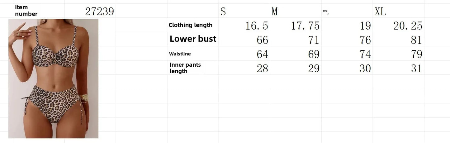 Sexy Print High Waist Bikini Women's Swimsuit Two Piece Strap Design Trendy Swimming Costume Female Fashionable Poolwear