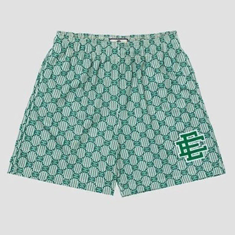2025 New Summer EE Eric Emanuel  Basic Mesh Short Classic Floral Printed Gym Shorts Men's Gym Basketball Sports Beach Shorts