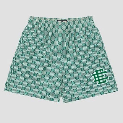 2025 New Summer EE Eric Emanuel  Basic Mesh Short Classic Floral Printed Gym Shorts Men's Gym Basketball Sports Beach Shorts