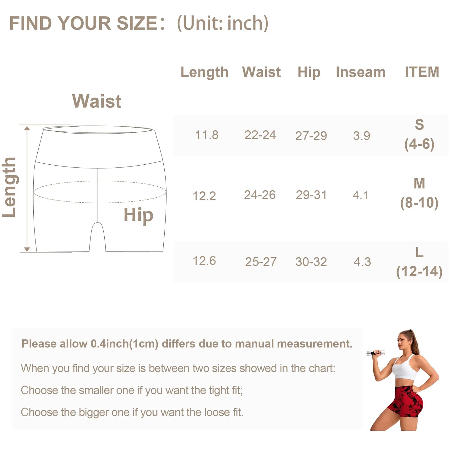 2pcs Women's High-Waist Tie-Dye Yoga Shorts - Seamless, Booty Lifting, Stretchy Nylon & Spandex Blend, Red & Grey