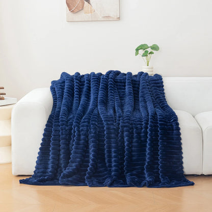 1pc flannel blanket - soft, comfortable, warm nap blanket, Christmas exquisite gift blanket, available in multiple colors