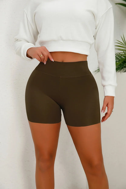 289 # New European and American seamless quick drying women's peach fitness shorts, high waisted running and hip lifting yoga pa