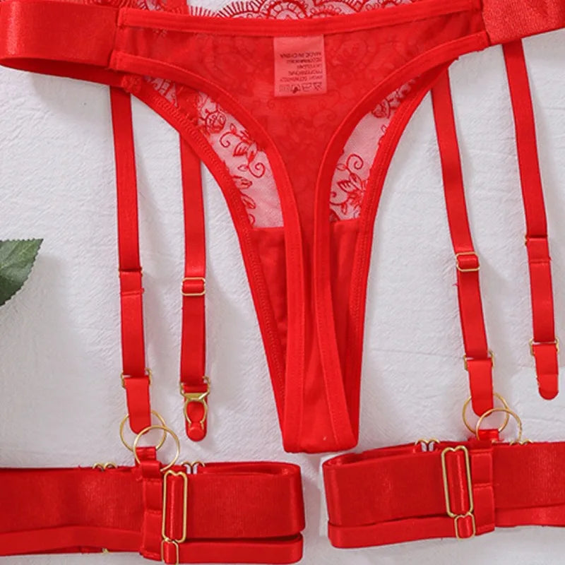 Two-piece Women's Set G-string Transparent Underwear Lolita Romantic Lingeries Set Sexy Bra and Panties Sets Lingerie for Woman