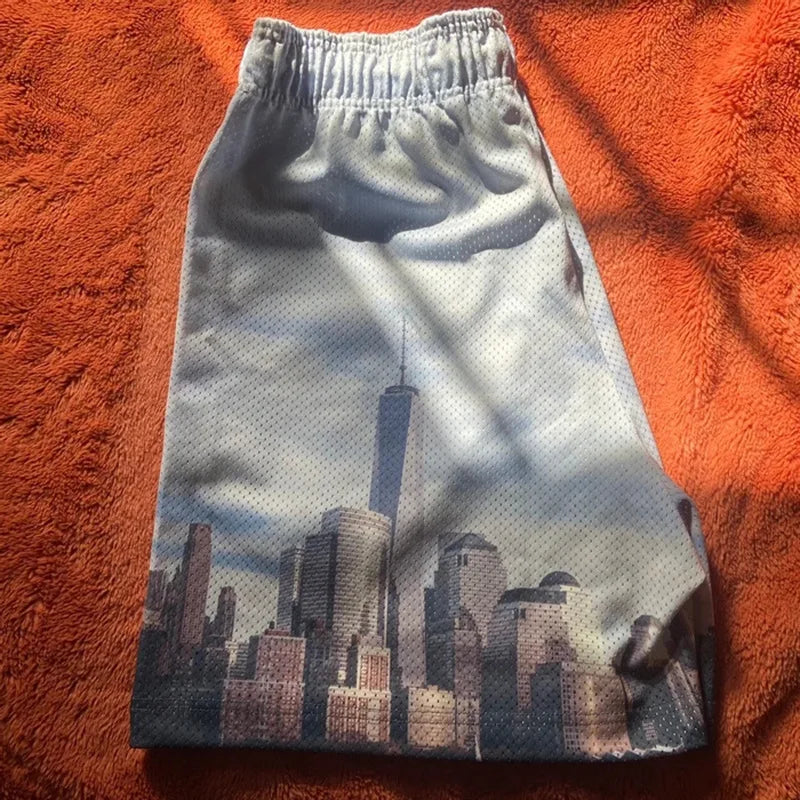 2025 New Summer EE Eric Emanuel  Basic Mesh Short Classic Floral Printed Gym Shorts Men's Gym Basketball Sports Beach Shorts