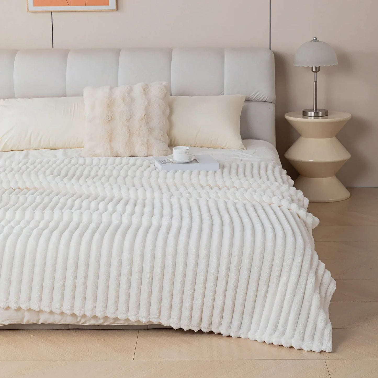 1pc flannel blanket - soft, comfortable, warm nap blanket, Christmas exquisite gift blanket, available in multiple colors