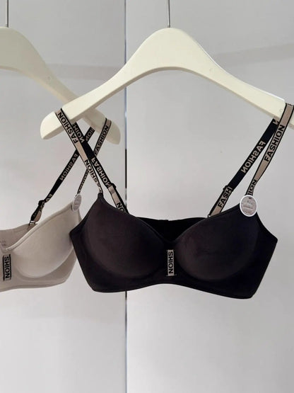 Velvet Plush Push Up Bra for Small Chest - 6CM Thermal Padded Non-Wire Bra, Warm Lined Comfort for Women, Autumn Winter Wear