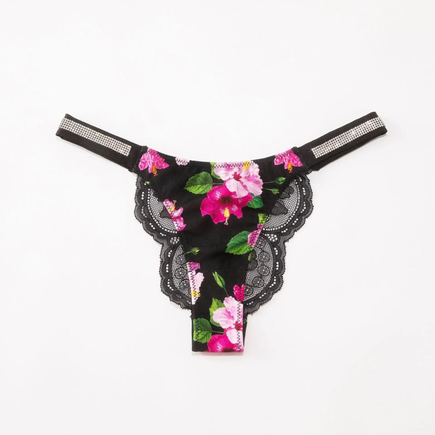 Fashion Sparkling Rhinestone Lace Thong Women's Low Waist Sexy Women's Underwear Women's Thong Clearance items,limited quantity,