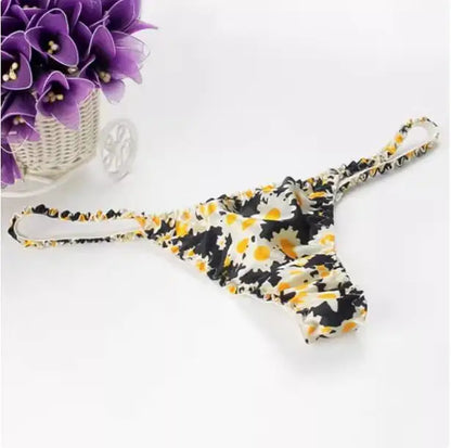 100% Mulberry silk woman briefs natural silk summer cool sexy thong lady panties