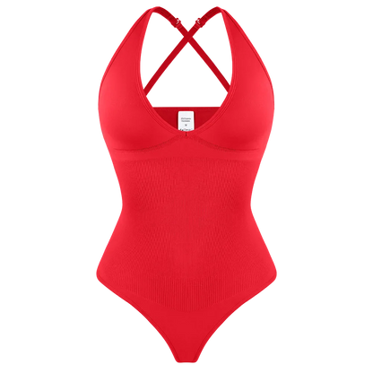 Sexy Thong Bodysuit Tummy Control Women Shapewear Halter Neck Flat Belly Body Shaper Slimming Flat Belly Underwear Open Crotch