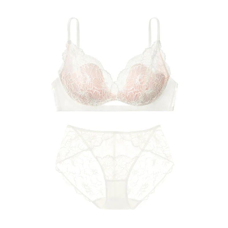 SUJIIN Summer Sexy Bra and Panty Sets for Woman Lace Comfort Bras Set Hot Women's Small Chest Wireless Lingerie Femme MX325