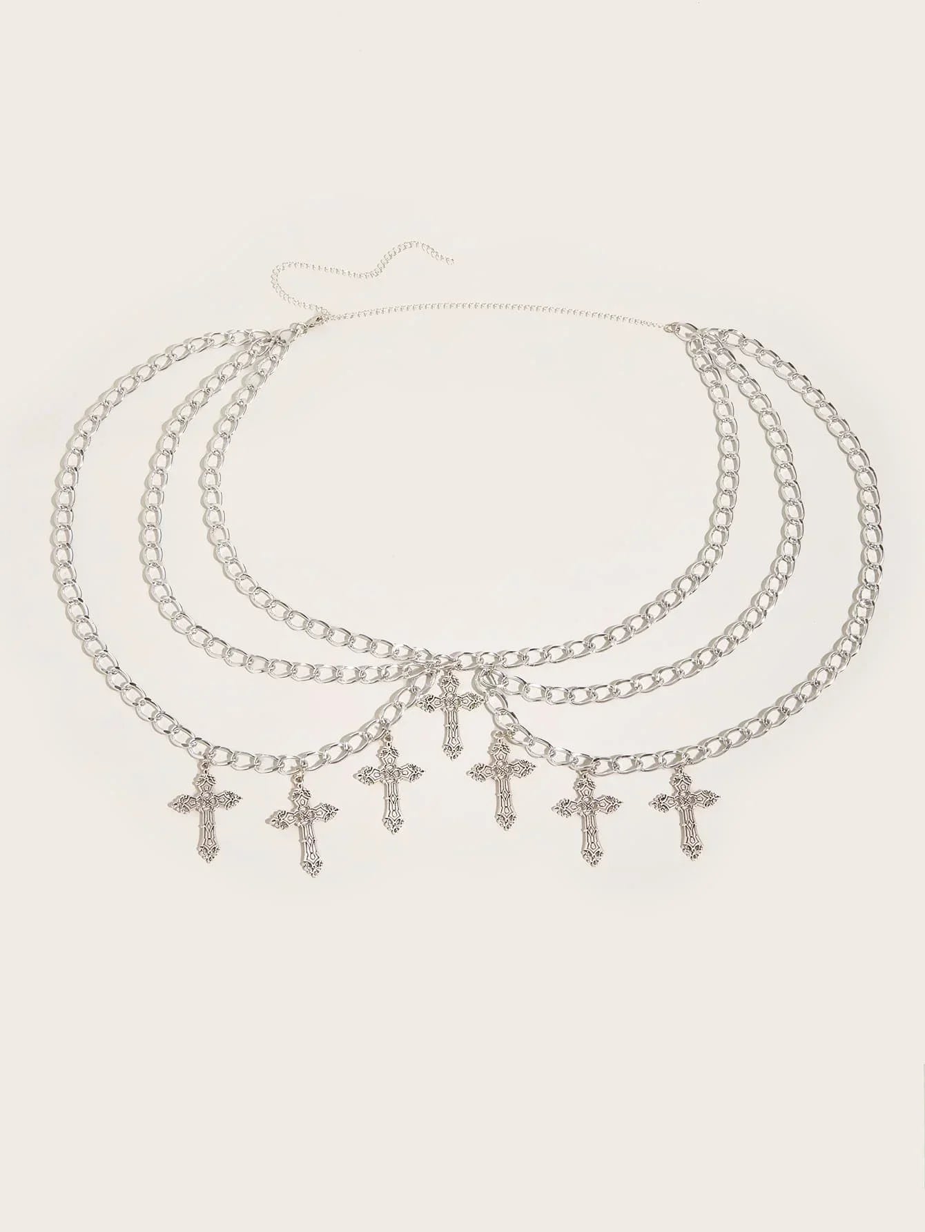 Cross waist chain women's waist jewelry niche waist decoration versatile temperament cool punk hot girl personal body chain