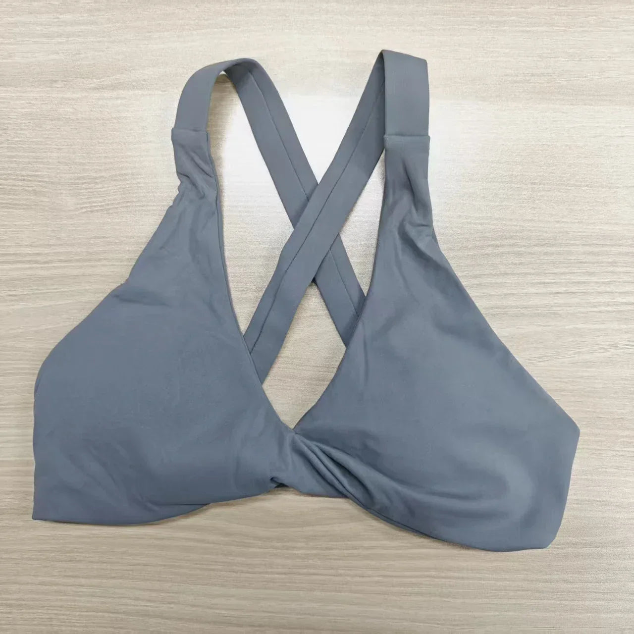 SHINBENE Women's Twist Workout Sports Bras Back Cross Padded Low Impact Fitness Bra Yoga Crop Tops