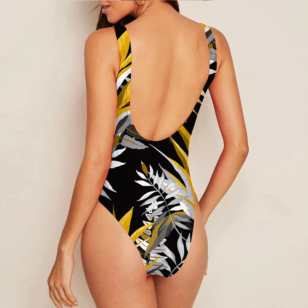 Black One-piece Swimsuit 2025 Stylish New Full Bikini Set One Piece Whole Swimwear For Women Sexy Swim Bathing Suits Swimming